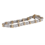 10k Two-tone Gold Diamond Tennis Bracelet