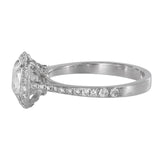 Platinum Diamond Cushion Cut Center Engagement Ring 1.90Ctw