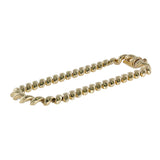 18K Yellow Gold San Marcos/Macaroni Style Link Hollow Bracelet