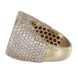 10K Yellow Gold 562 Diamonds Cluster "D" Letter Ring