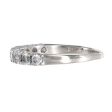 18K White Gold Diamond Half Eternity Wedding Band Ring 0.72Ctw