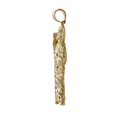 14K Yellow Gold Diamond-Cut San Judas / St. Jude Hollow Pendant