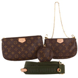 Authentic Louis Vuitton Multi Pochette Accessoires Shoulder Bag Monogram Canvas Brown