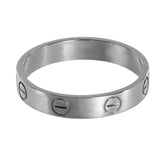 18k White Gold Love Style Band Ring