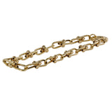 18K Yellow Gold U-link Hard wear Link Hollow Bracelet