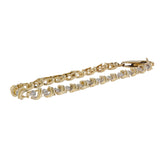 14K Yellow Gold Diamond S Link Tennis Bracelet