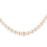 Classic Freshwater Pearl Necklace for Women 18K Gold Fishhook Lock