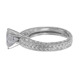 14K White Gold Moissanite Antique Style Ring