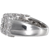 18K White Gold Diamond Band Cocktail Ring