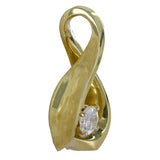 Colgante giratorio con diamante solitario en oro amarillo de 18 k