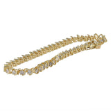 Brazalete de tenis de diamantes de 7,5” en oro amarillo de 14 k