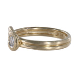 14K Yellow Gold Diamond Solitaire Cocktail Ring 0.25Ctw