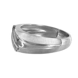 10K White Gold Channel Set Diamond Men's Ring