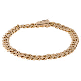 18K Yellow Gold Square Miami Cuban Link Bold Bracelet