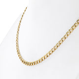 14K Yellow Gold Semi-Hollow Curb Link Chain 6.9g