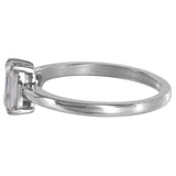 10k White Gold Synthetic Moissanite Moi et Toi Ring