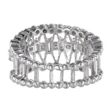 18k White Gold Openwork Graduated Diamond Cocktail Ring