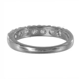 14k White Gold Diamond Single Row Wedding Band