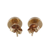 18k Yellow Gold Domed Hemisphere Stud Earrings