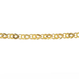 Pulsera de eslabones de talla diamante en oro amarillo de 22 k