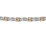 10k Two-tone Gold Diamond Tennis Bracelet