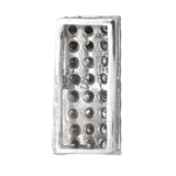 14K White Gold Diamond Cluster Rectangular Pendant 0.96Ctw