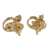 18K Yellow Gold Diamond Vintage Stud Earrings 0.28Ctw