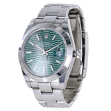 Rolex 126300 41 MM Datejust Mint Green Fluted Motif Dial Stainless Steel Watch