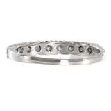 18K White Gold Diamond Half Eternity Wedding Band Ring 0.72Ctw