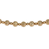 18K Yellow Gold Diamond Cut Hollow Bead Ball Bracelet