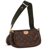 Authentic Louis Vuitton Multi Pochette Accessoires Shoulder Bag Monogram Canvas Brown