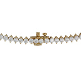 14K Yellow Gold Moissanite Two-prong Tennis Bracelet