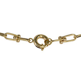 18K Yellow Gold U-link Hard wear Link Hollow Bracelet