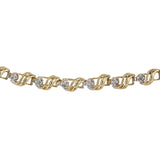 14K Yellow Gold Diamond S Link Tennis Bracelet