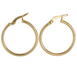 18K Yellow Gold Classic Tube Hoop Earrings