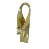 Colgante giratorio con diamante solitario en oro amarillo de 18 k