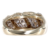 14K Two-Tone Gold Diamond Cluster Vintage Ring