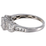 14k White Gold Diamond Engagement Ring And Wedding Band Set