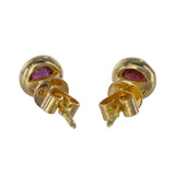 18k Yellow Gold Ruby Stud Earrings