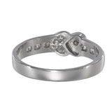 14k White Gold Channel Set Diamond Heart Band