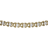 Brazalete de tenis con diamantes de 9 pulgadas y 5 quilates en oro amarillo de 14 k