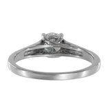 14K White Gold Diamond Solitaire Engagement Ring 0.50Ctw