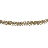 14K Yellow Gold Diamond S Link Tennis Bracelet 1.6Ctw