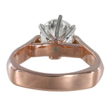 14k White And Rose Gold Diamond Solitaire Engangement Ring 1.81Ctw