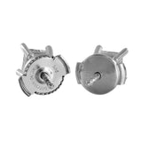 14K White Gold Diamond Princess-Cut Studs Earrings 0.70Ctw