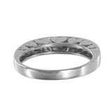 18k White Gold Diamond Heart Band