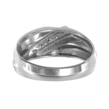 10K White Gold Channel Set Diamond Men's Ring