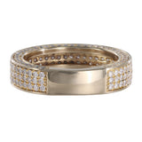 14K Yellow Gold 225 Diamond Cluster Wedding Band Ring