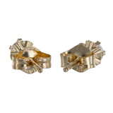 14k Yellow Gold Cubic Zirconia Four Prong Stud Earrings