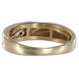 10K Yellow Gold Diamond Twisting Gents Band Ring